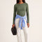 TEE-SHIRT ASYMETRIQUE - CLAREN - KHAKI TEE SHIRT NEW KOOKAI Mode Kookai