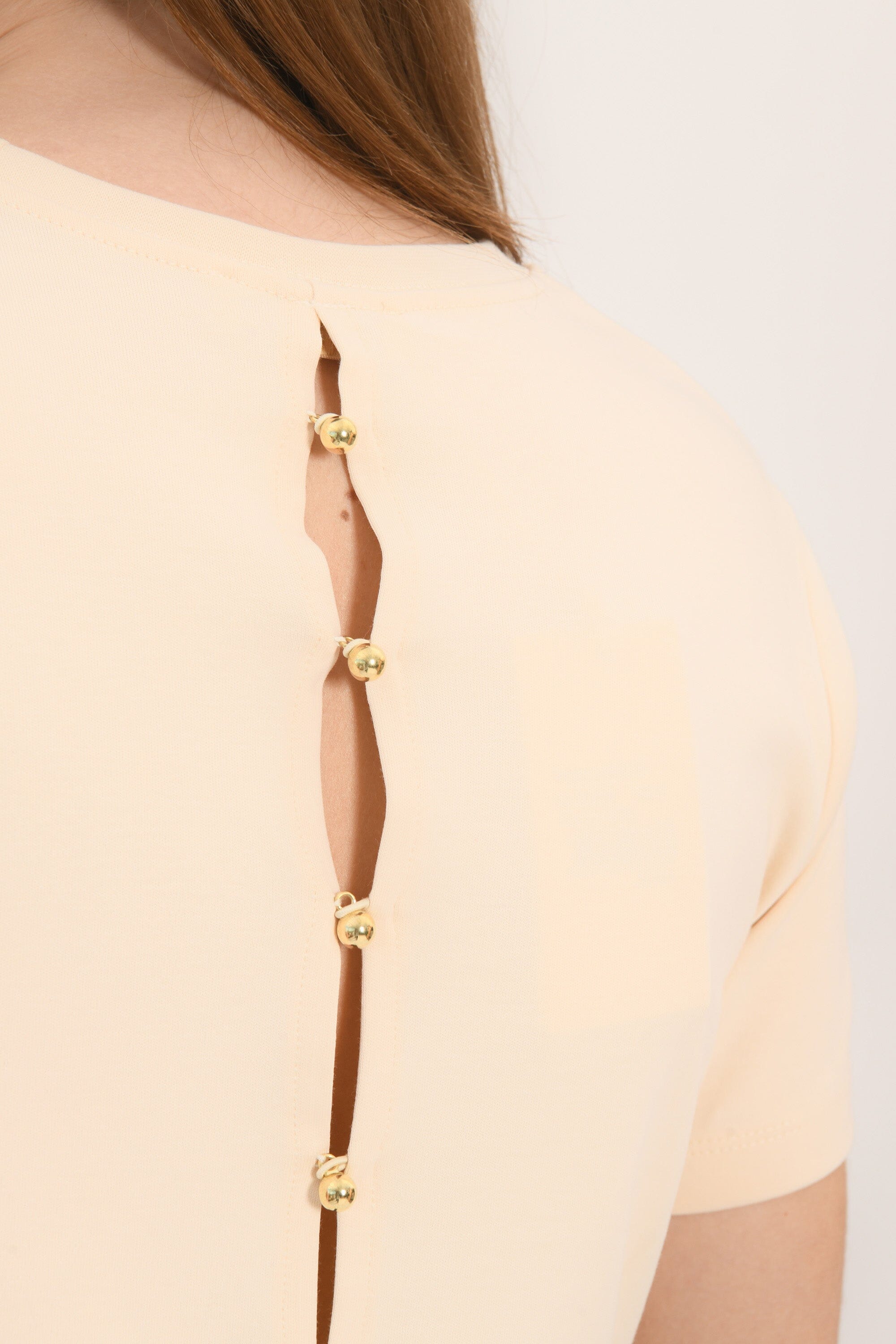 TEE SHIRT BOUTONS - AMBRE - CREME TEE SHIRT KOOKAI Mode Kookai