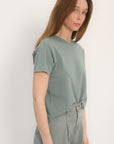 TEE SHIRT BOUTONS - AMBRE - SAUGE TEE SHIRT KOOKAI Mode Kookai