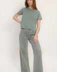 TEE SHIRT BOUTONS - AMBRE - SAUGE TEE SHIRT KOOKAI Mode Kookai
