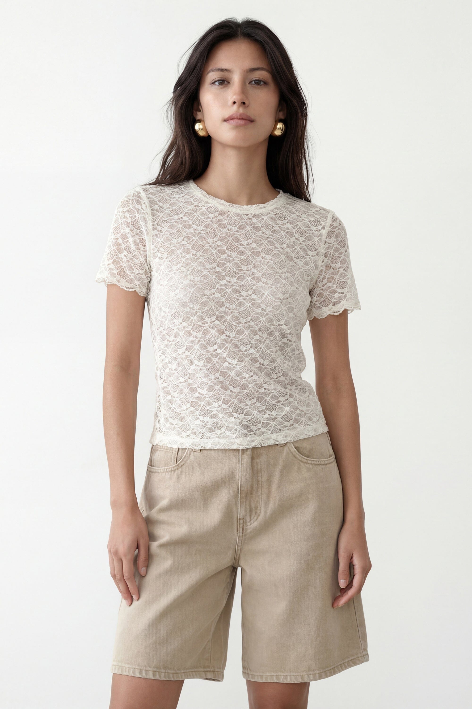 TEE SHIRT - CATE - ECRU TEE SHIRT NEW KOOKAI Mode Kookai