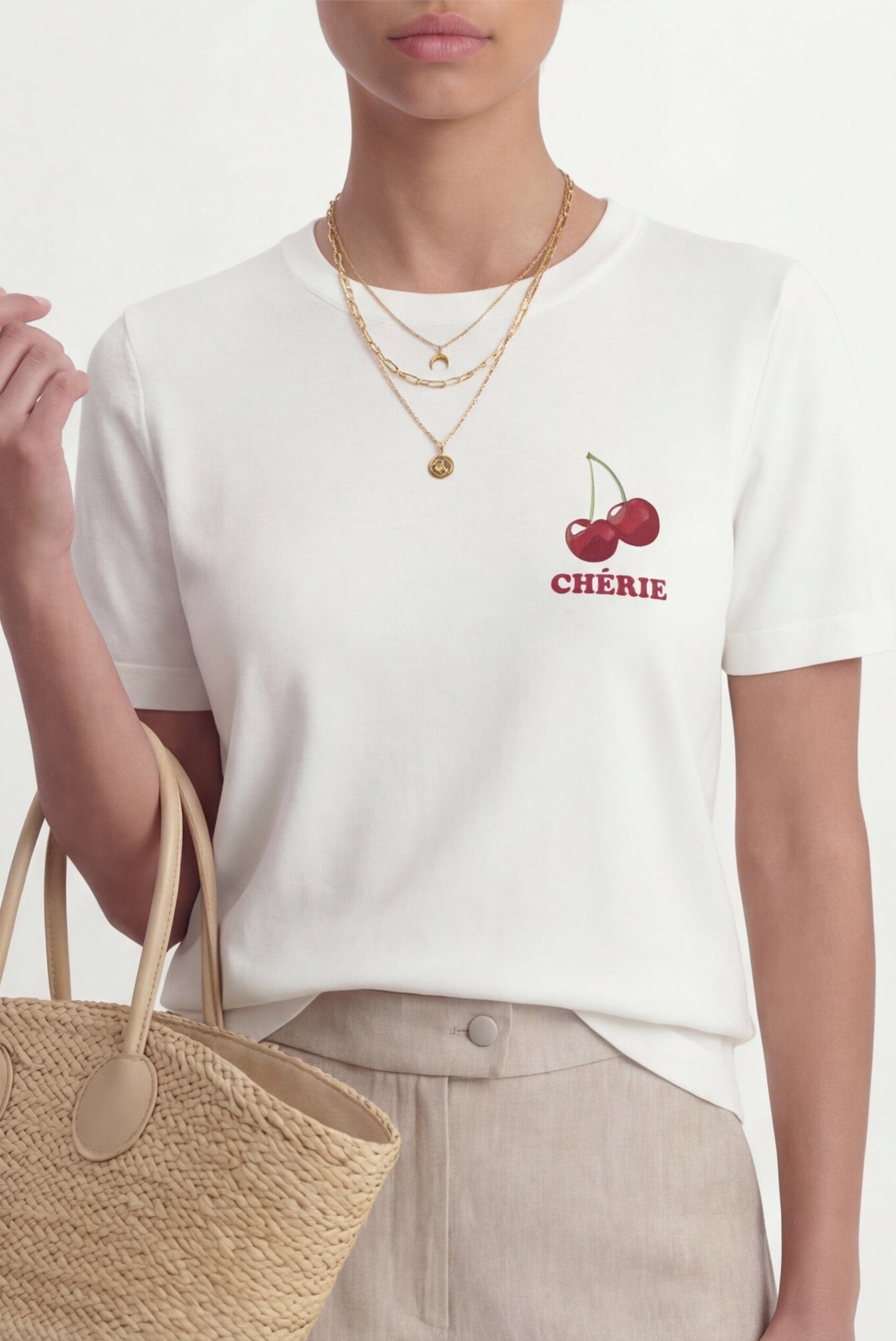 TEE-SHIRT - CHERIE - ECRU TEE SHIRT NEW KOOKAI Mode Kookai