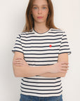 TEE SHIRT COEUR - MARINIER - ÉCRU/NAVY TEE SHIRT KOOKAI Mode Kookai