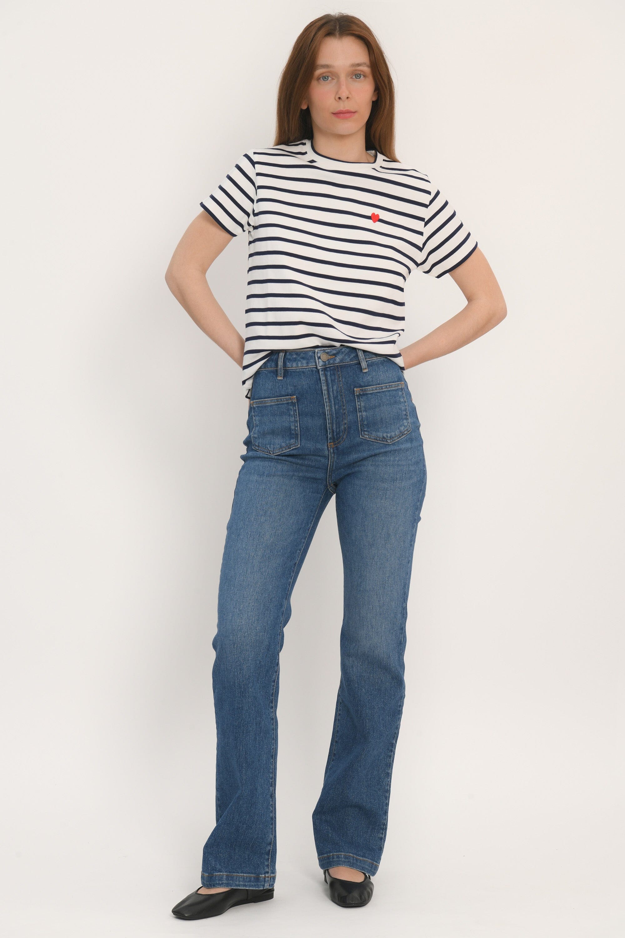 TEE SHIRT COEUR - MARINIER - ÉCRU/NAVY TEE SHIRT KOOKAI Mode Kookai