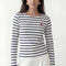TEE SHIRT - COEUR MARINIERE - ECRU/MARINE TEE SHIRT NEW KOOKAI Mode Kookai