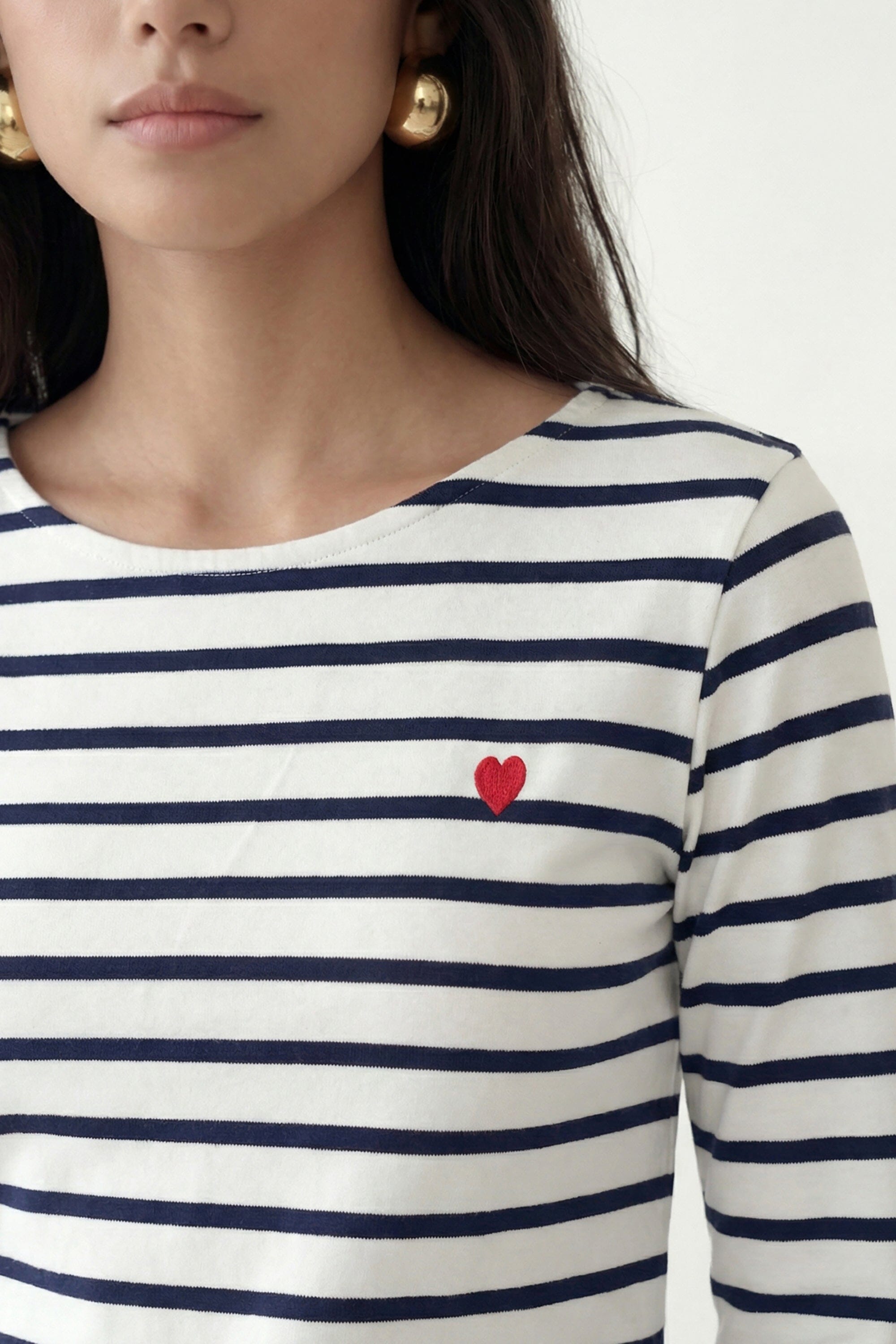 TEE SHIRT - COEUR MARINIERE - ECRU/MARINE TEE SHIRT NEW KOOKAI Mode Kookai