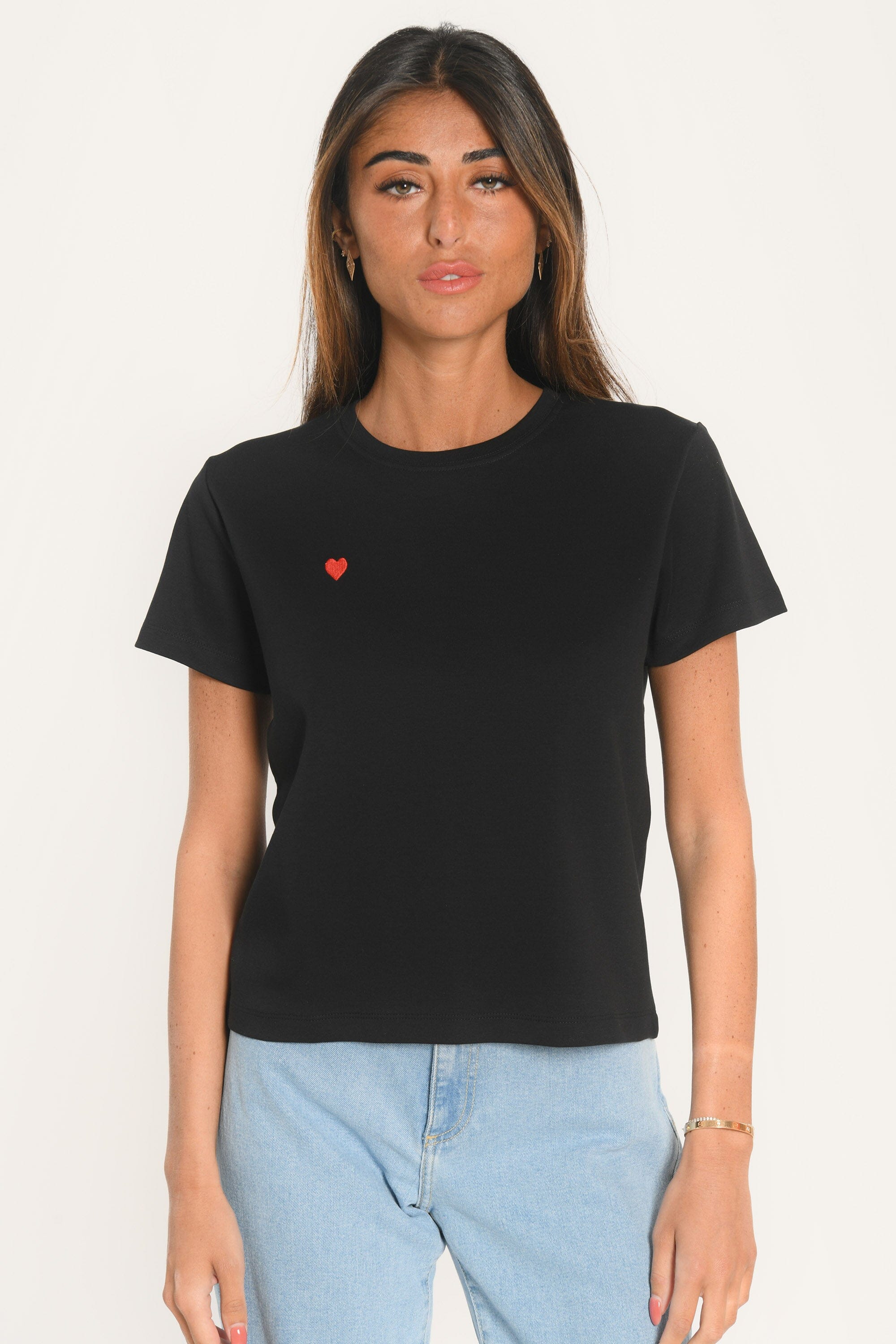 TEE SHIRT - COEUR - NOIR TEE SHIRT KOOKAI Mode Kookai
