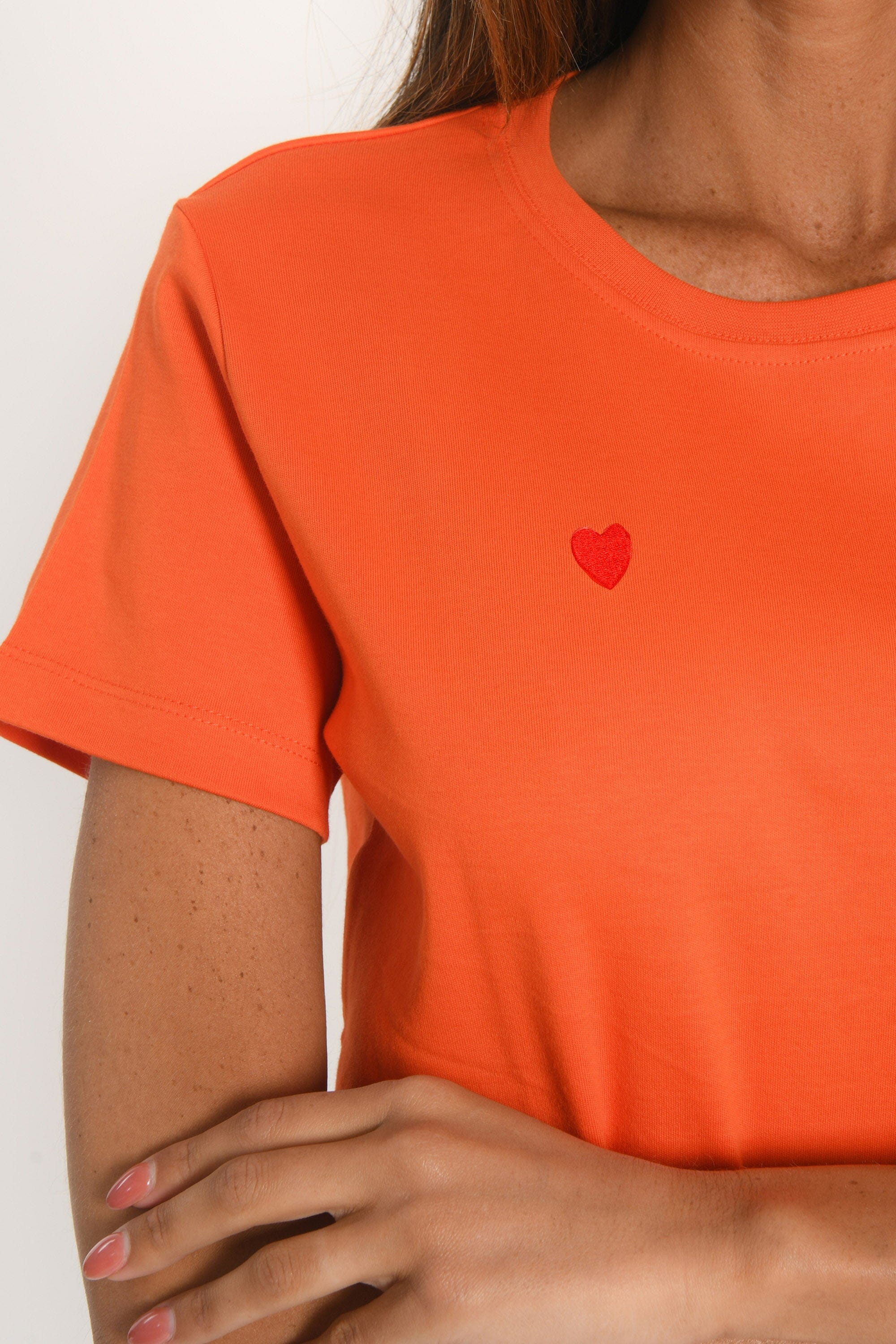 TEE SHIRT - COEUR - ORANGE TEE SHIRT KOOKAI Mode Kookai