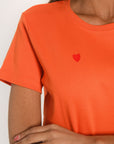 TEE SHIRT - COEUR - ORANGE TEE SHIRT KOOKAI Mode Kookai
