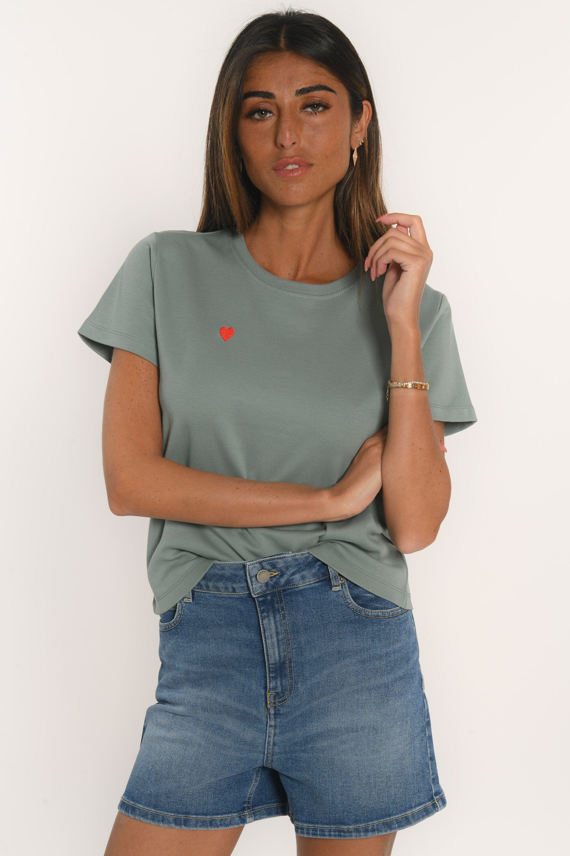 TEE SHIRT - COEUR - SAUGE TEE SHIRT KOOKAI Mode Kookai