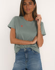 TEE SHIRT - COEUR - SAUGE TEE SHIRT KOOKAI Mode Kookai
