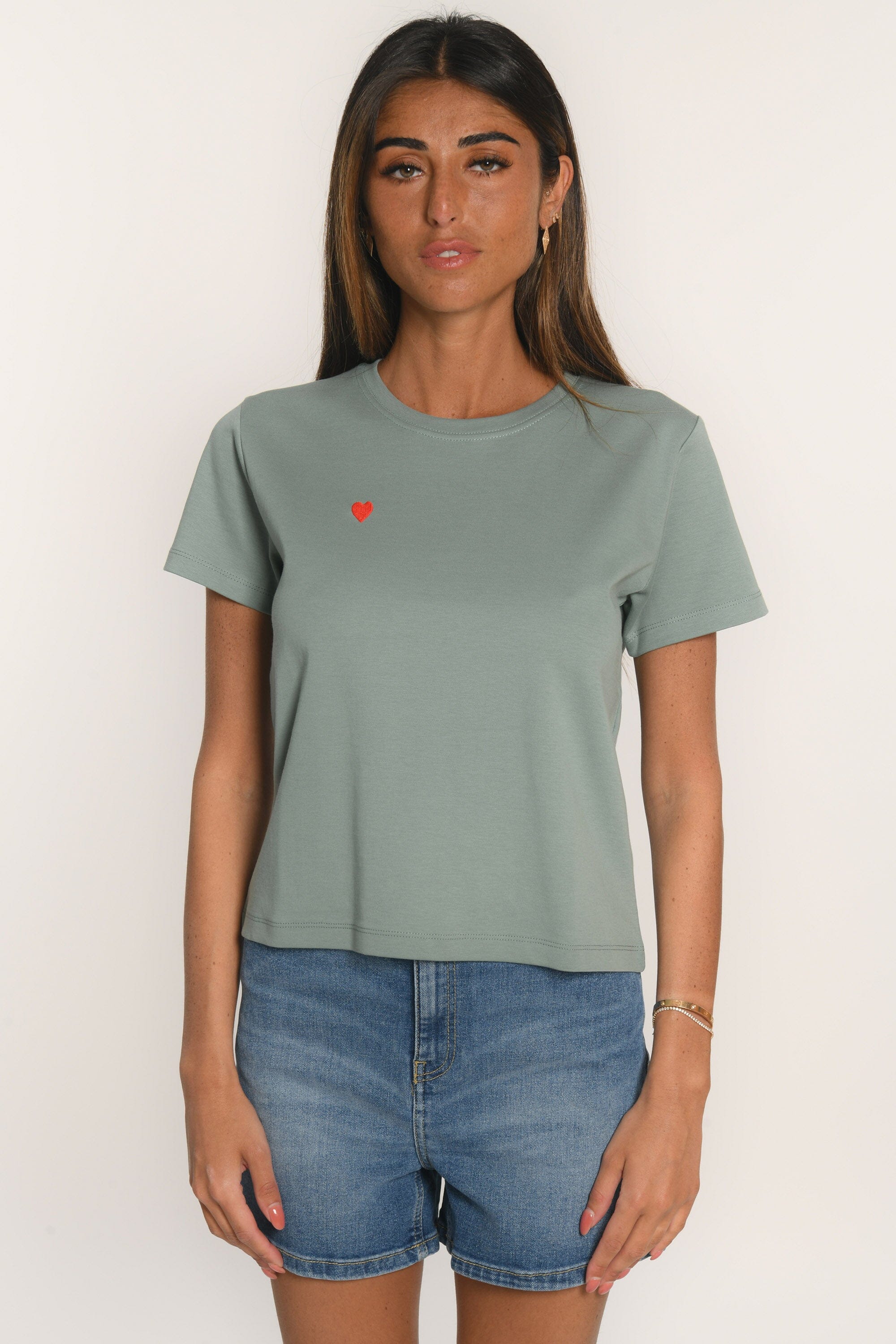 TEE SHIRT - COEUR - SAUGE TEE SHIRT KOOKAI Mode Kookai
