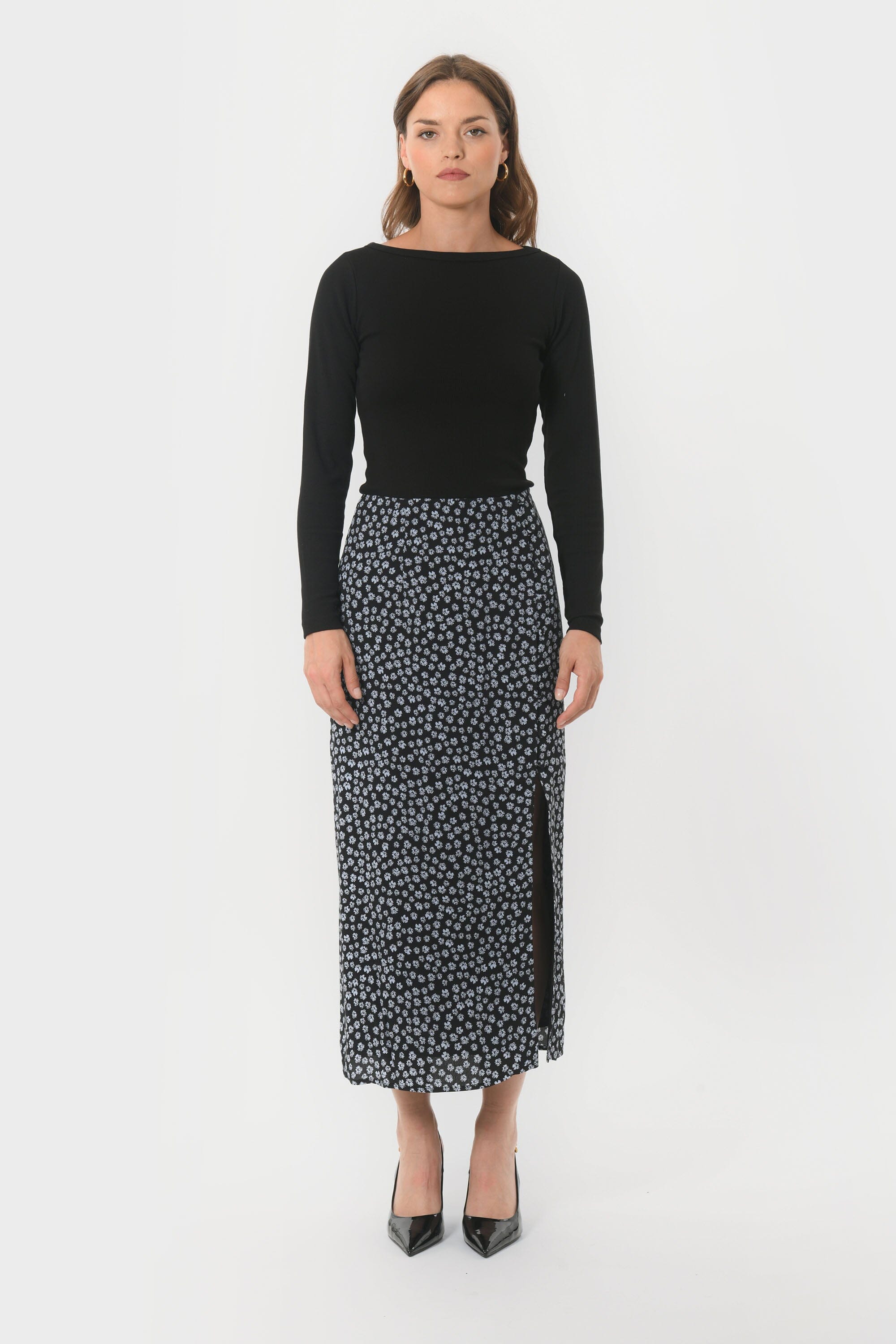 TEE-SHIRT COL BATEAU - BELONI - NOIR TEE SHIRT NEW KOOKAI Mode Kookai