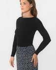 TEE-SHIRT COL BATEAU - BELONI - NOIR TEE SHIRT NEW KOOKAI Mode Kookai