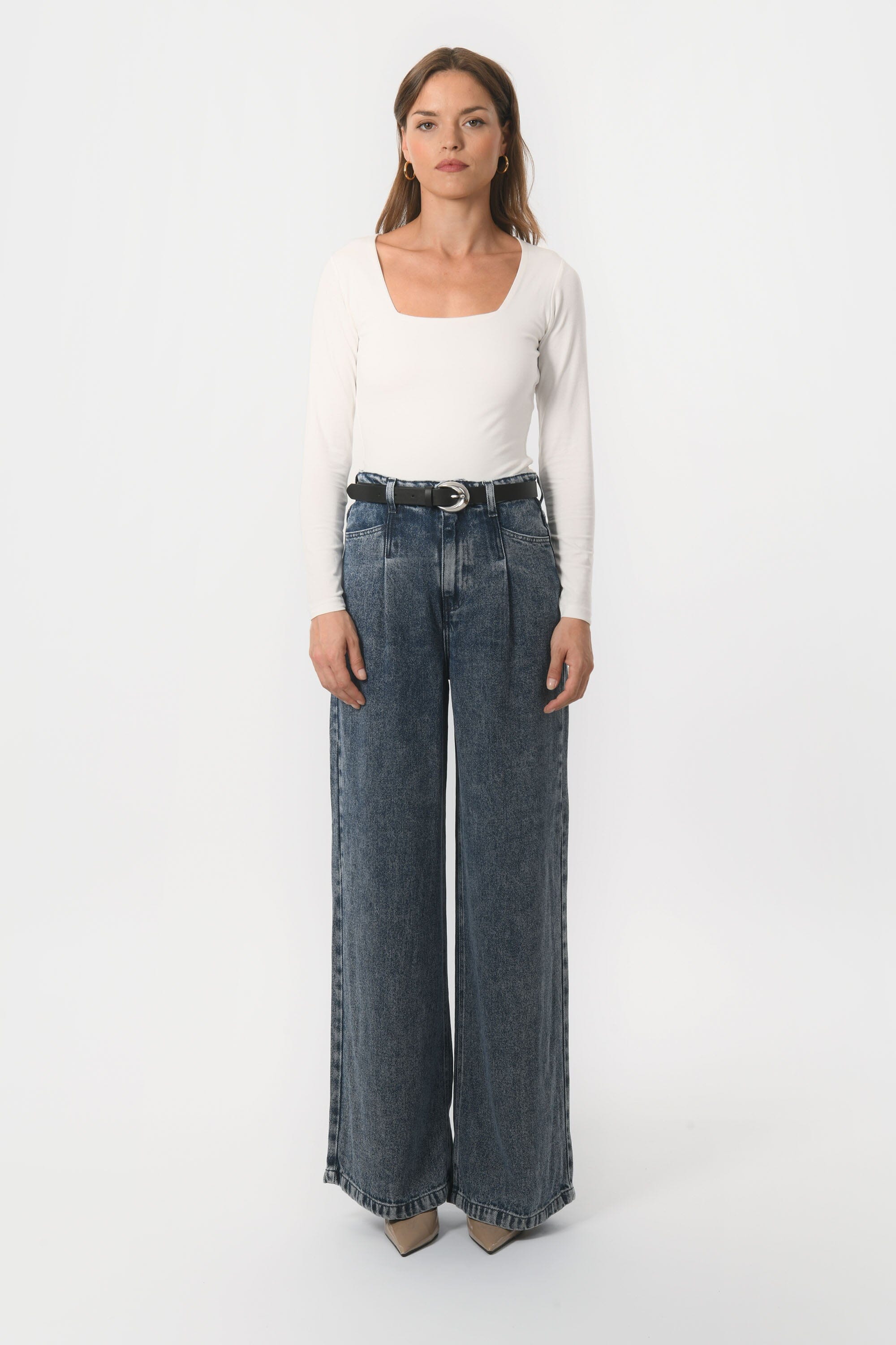 TEE-SHIRT COL CARRE - CLEMENTINE - ECRU TEE SHIRT KOOKAI Mode Kookai