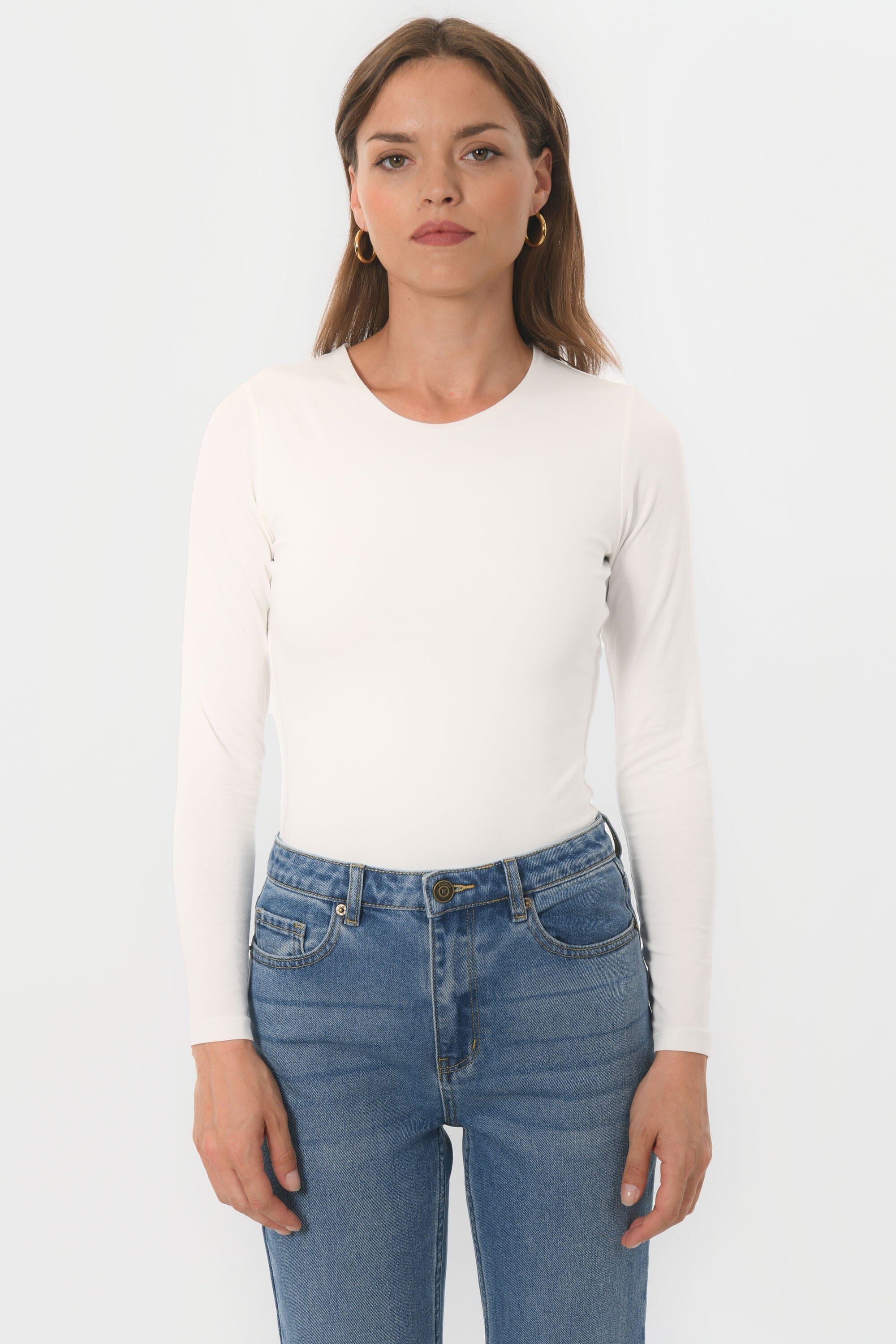 TEE-SHIRT COL ROND - BCURT - ECRU TEE SHIRT KOOKAI Mode Kookai