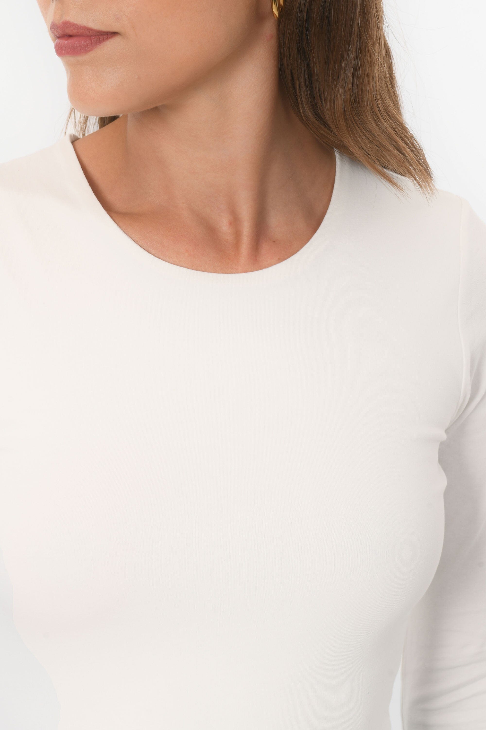 TEE-SHIRT COL ROND - BCURT - ECRU TEE SHIRT KOOKAI Mode Kookai