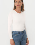 TEE-SHIRT COL ROND - BCURT - ECRU TEE SHIRT KOOKAI Mode Kookai