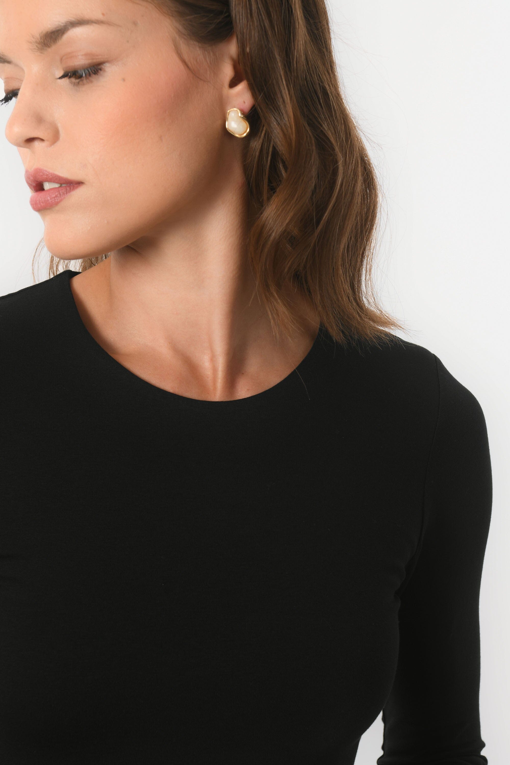 TEE-SHIRT COL ROND - BCURT - NOIR TEE SHIRT KOOKAI Mode Kookai