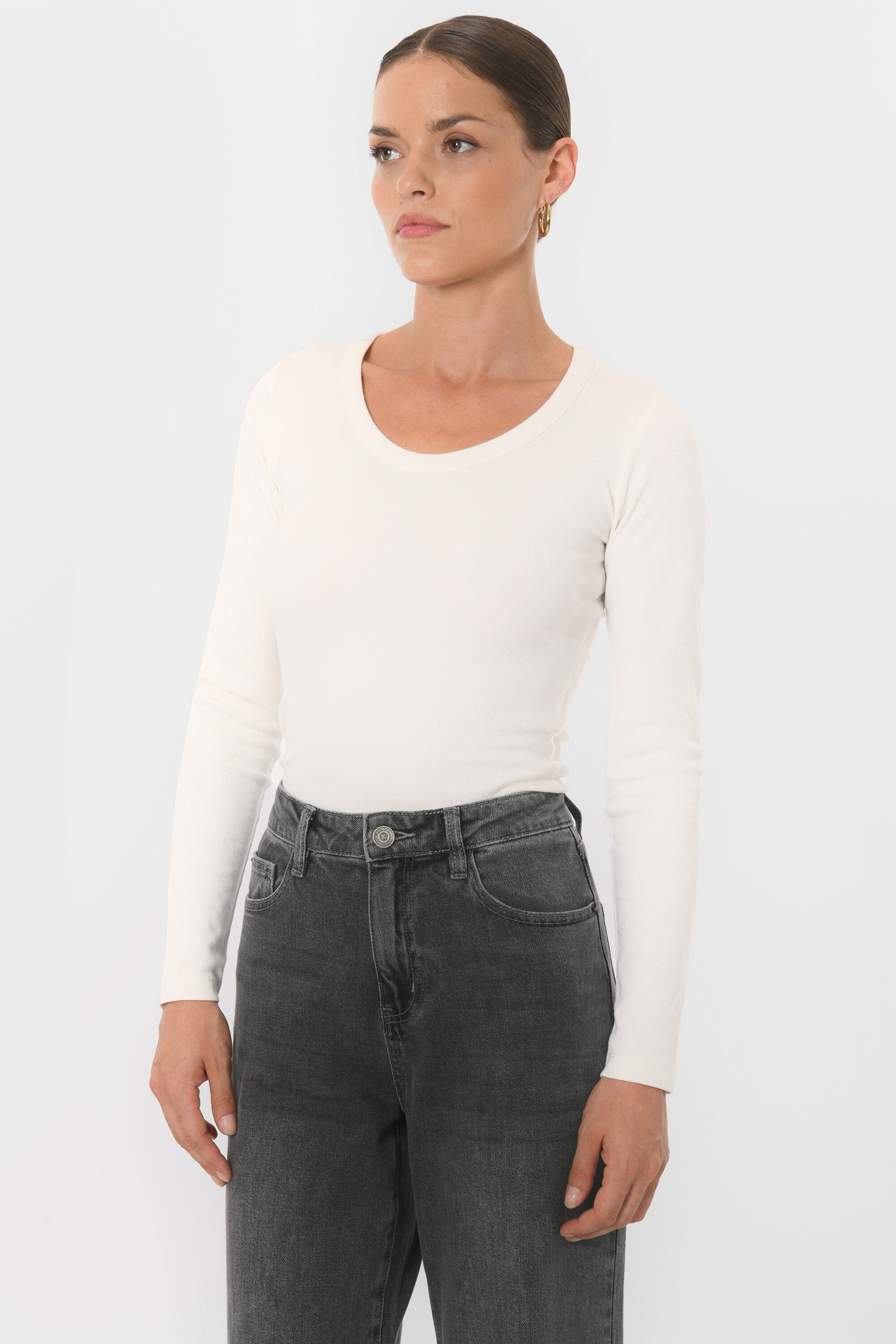 TEE-SHIRT COL ROND - BELONI - ECRU TEE SHIRT NEW KOOKAI Mode Kookai