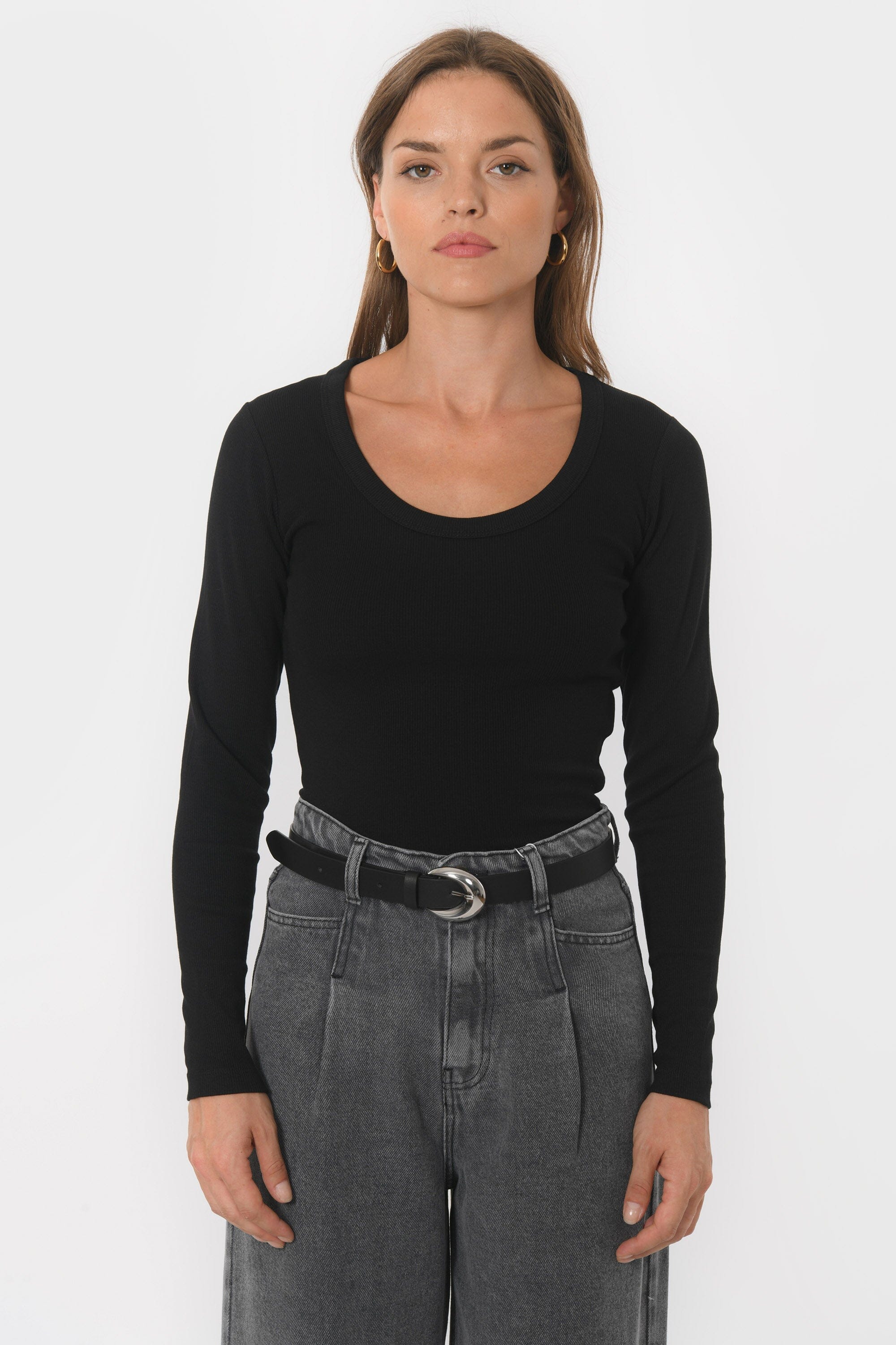 TEE-SHIRT COL ROND - BELONI - NOIR TEE SHIRT NEW KOOKAI Mode Kookai