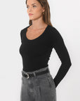 TEE-SHIRT COL ROND - BELONI - NOIR TEE SHIRT NEW KOOKAI Mode Kookai