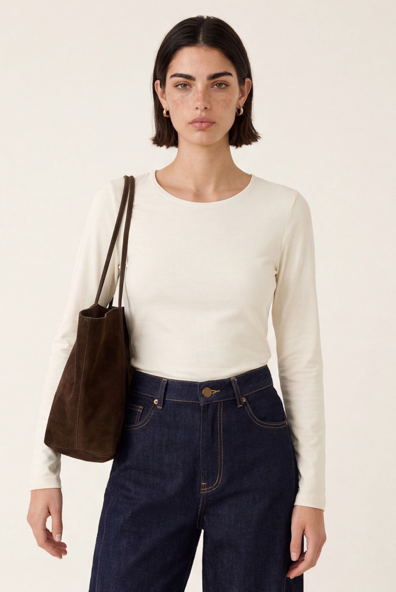 TEE-SHIRT COL ROND - CURT - ECRU TEE SHIRT KOOKAI Mode Kookai