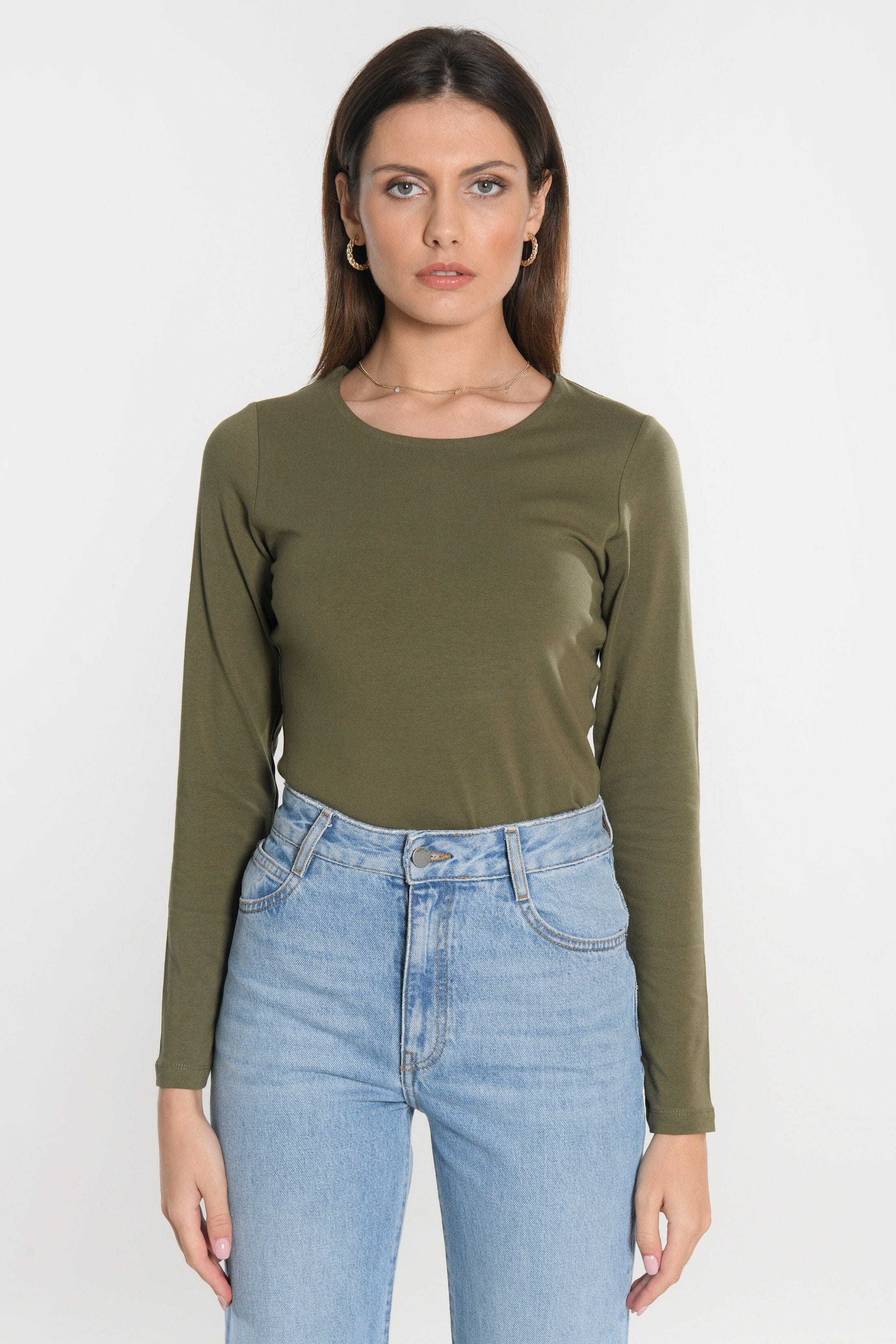 TEE SHIRT COL ROND CURT KAKI TEE SHIRT KOOKAI Mode Kookai