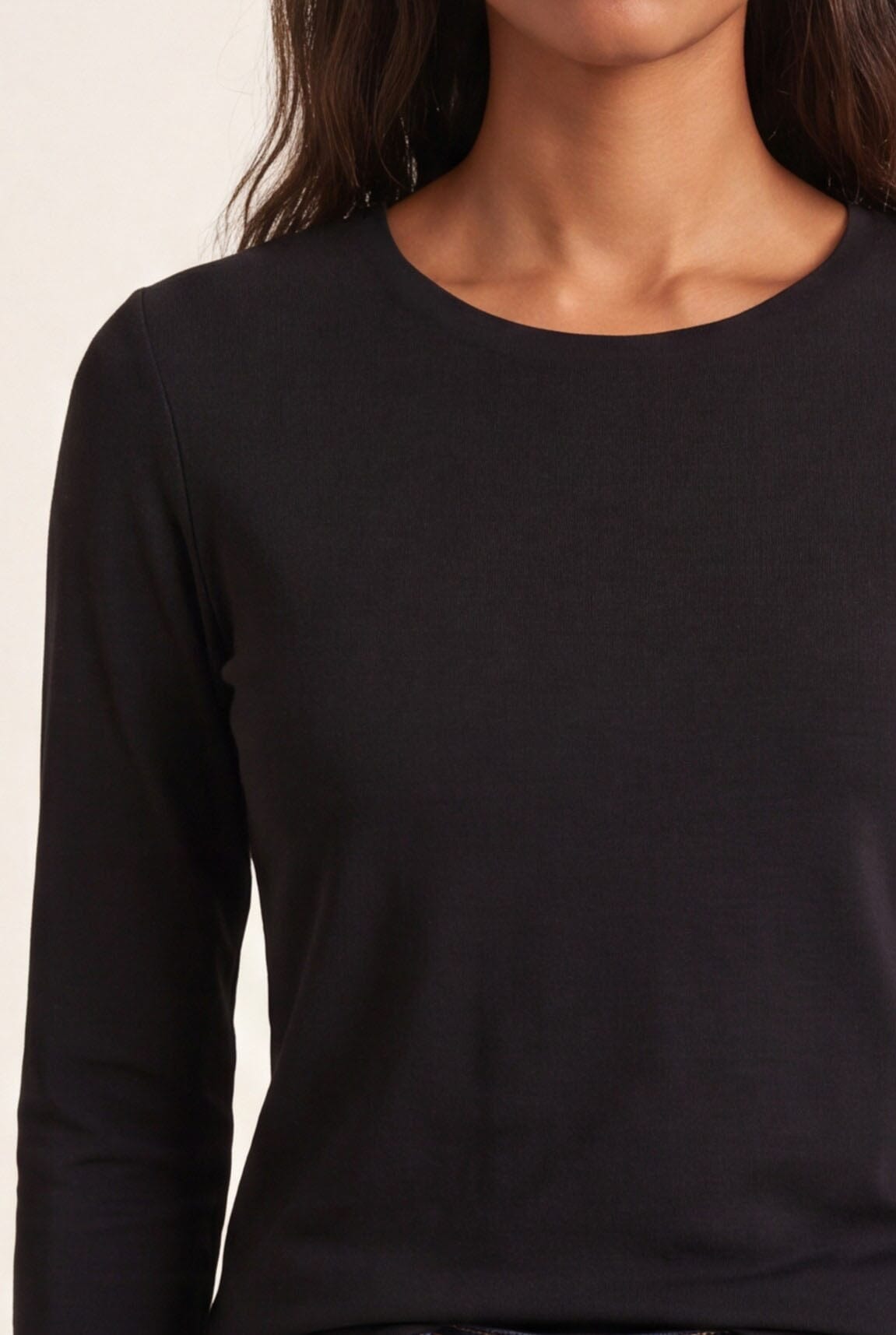 TEE-SHIRT COL ROND - CURT - NOIR TEE SHIRT KOOKAI Mode Kookai