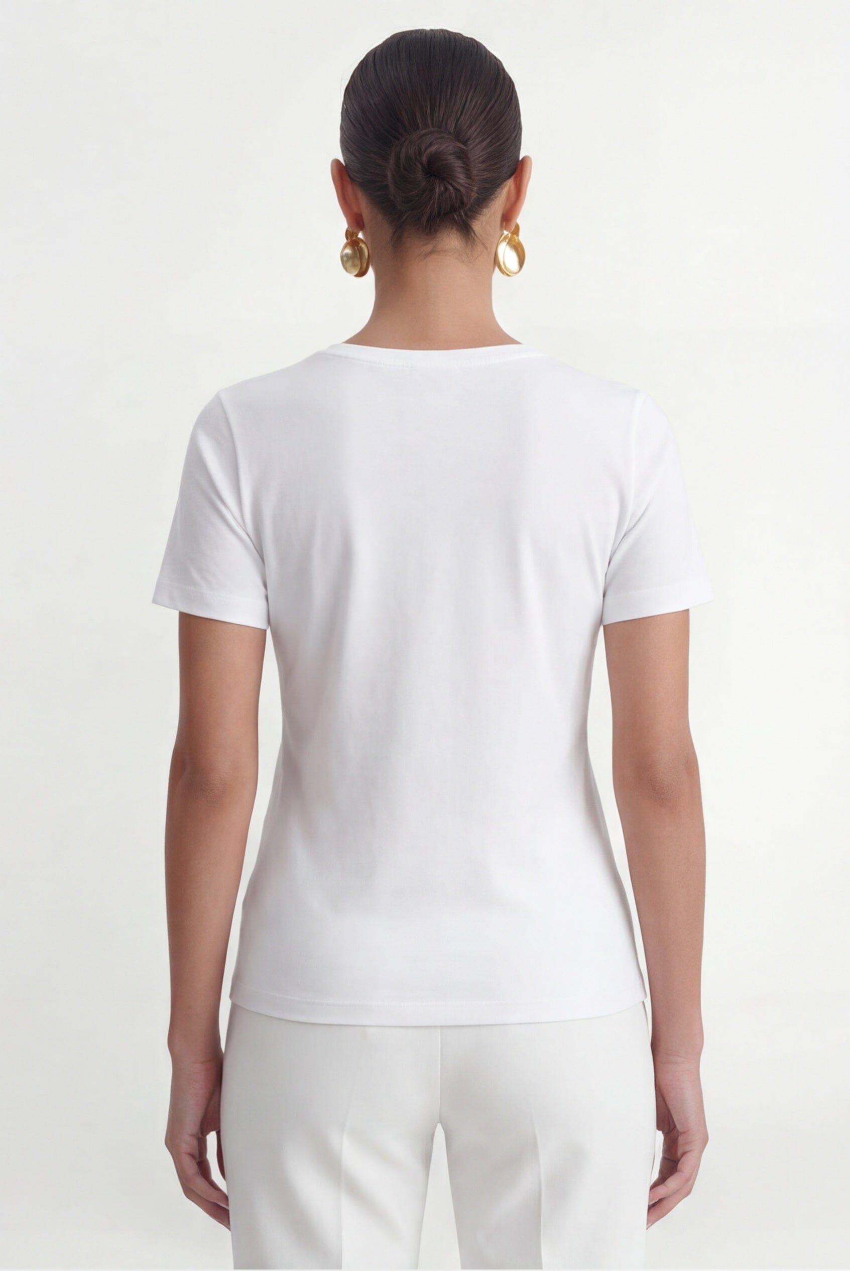 TEE-SHIRT COL V- COLE - BLANC TEE SHIRT NEW KOOKAI Mode Kookai