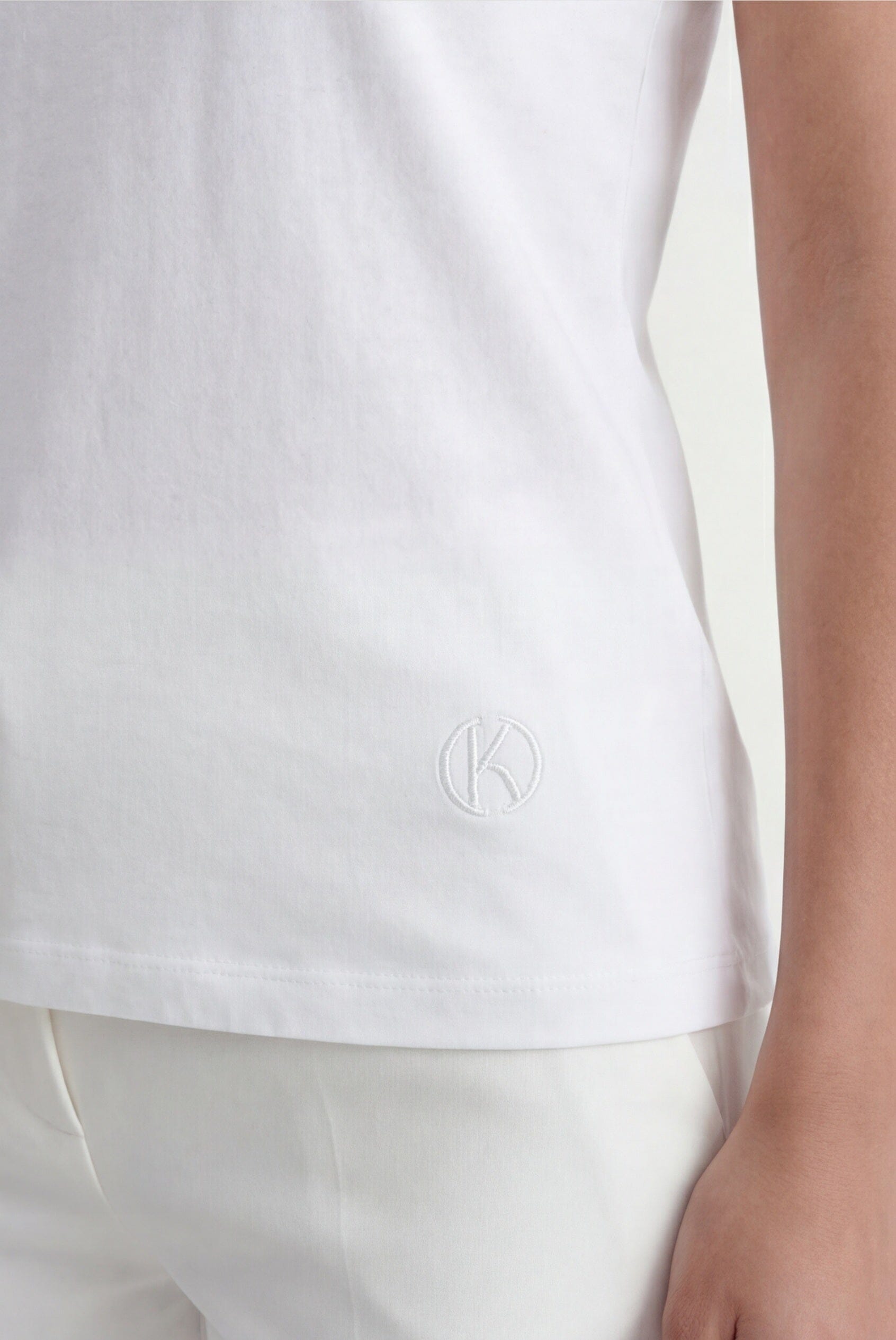 TEE-SHIRT COL V- COLE - BLANC TEE SHIRT NEW KOOKAI Mode Kookai