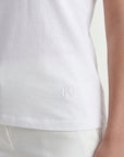 TEE-SHIRT COL V- COLE - BLANC TEE SHIRT NEW KOOKAI Mode Kookai