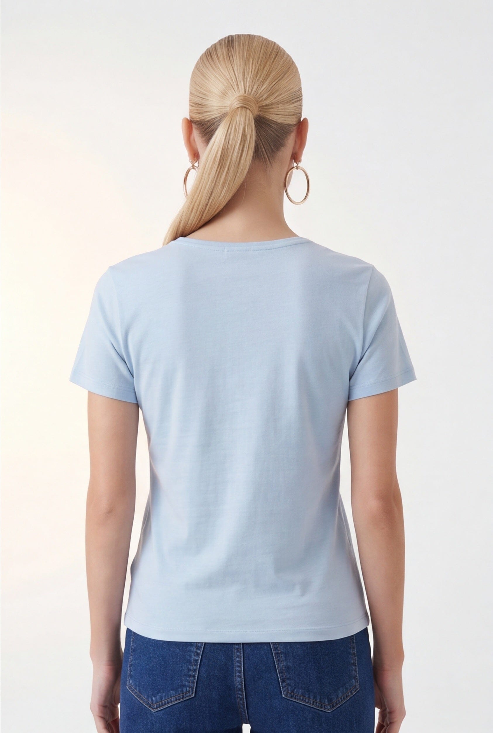 TEE-SHIRT COL V - COLE - BRUME TEE SHIRT NEW KOOKAI Mode Kookai