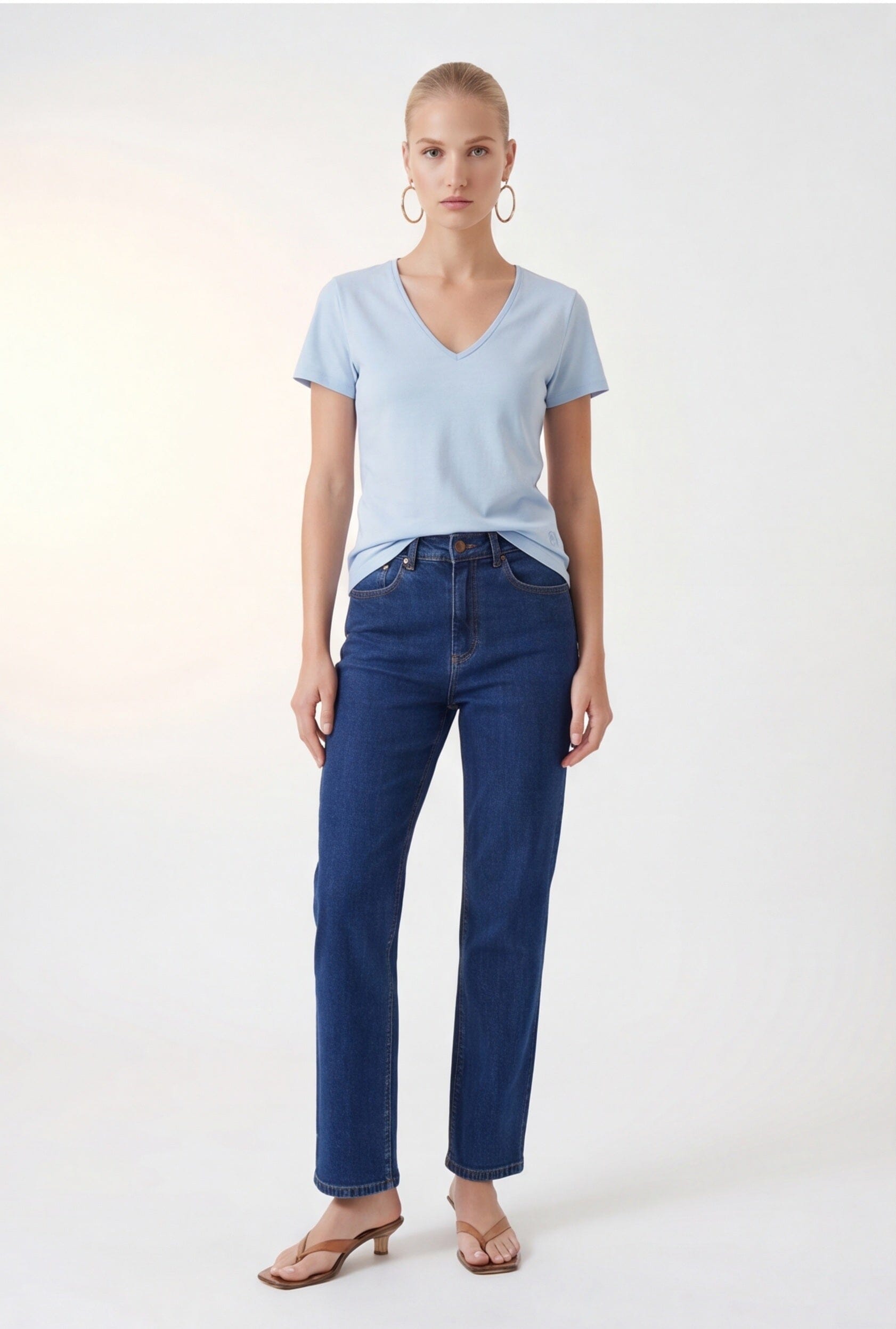 TEE-SHIRT COL V - COLE - BRUME TEE SHIRT NEW KOOKAI Mode Kookai