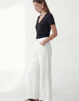 TEE-SHIRT COL V - COLE - NOIR TEE SHIRT NEW KOOKAI Mode Kookai