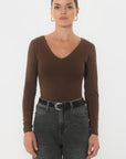 TEE-SHIRT COL V - MATHILDA - CARIBOU TEE SHIRT KOOKAI Mode Kookai