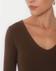 TEE-SHIRT COL V - MATHILDA - CARIBOU TEE SHIRT KOOKAI Mode Kookai