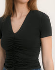 TEE SHIRT MANCHES COURTES - AKO - NOIR TEE SHIRT NEW KOOKAI Mode Kookai