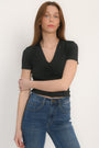 TEE SHIRT MANCHES COURTES - AKO - NOIR TEE SHIRT NEW KOOKAI Mode Kookai