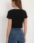 TEE SHIRT MANCHES COURTES - JENNY - NOIR TEE SHIRT KOOKAI Mode Kookai