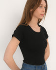 TEE SHIRT MANCHES COURTES - JENNY - NOIR TEE SHIRT KOOKAI Mode Kookai