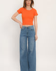 TEE SHIRT MANCHES COURTES - JENNY - ORANGE TEE SHIRT KOOKAI Mode Kookai