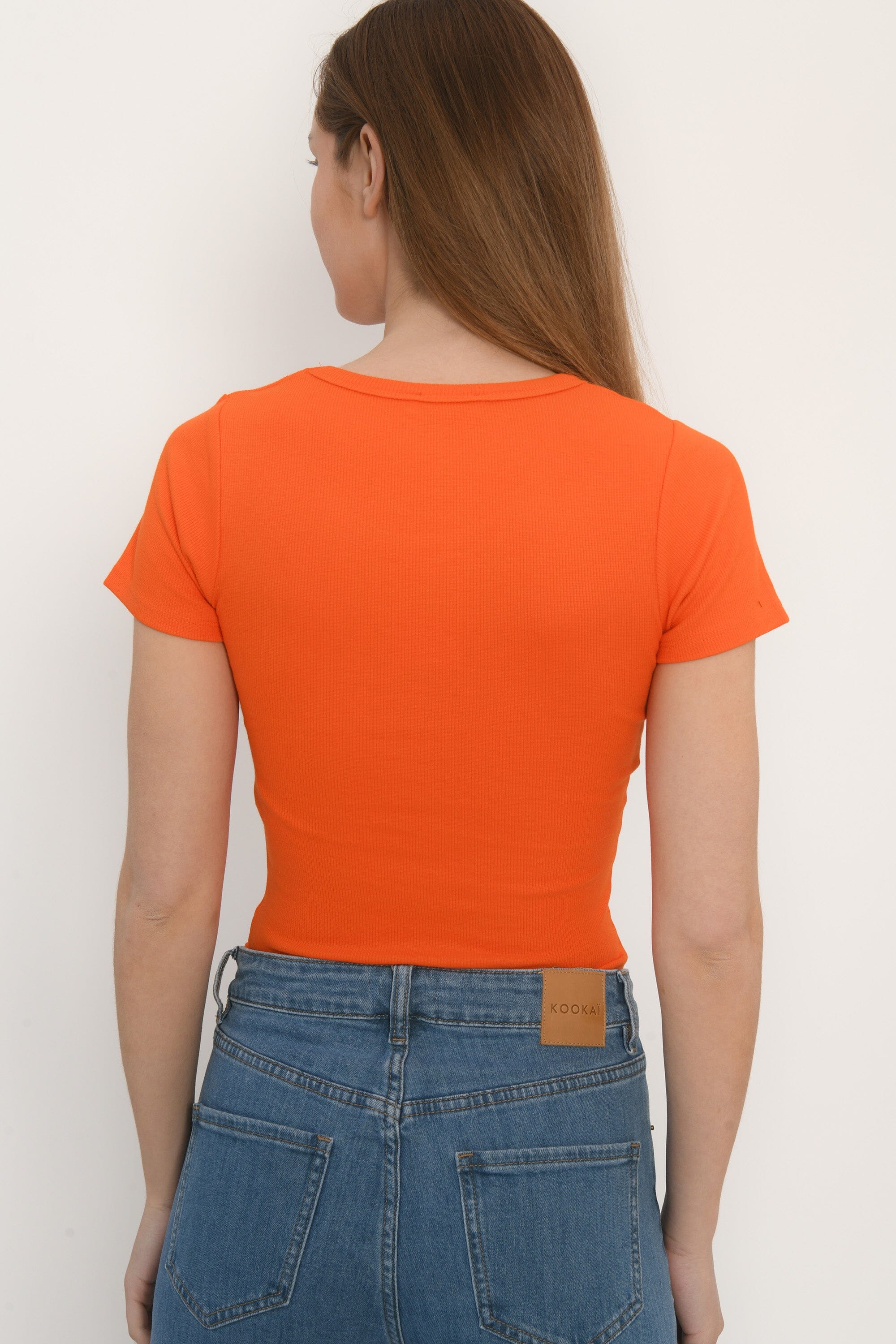 TEE SHIRT MANCHES COURTES - JENNY - ORANGE TEE SHIRT KOOKAI Mode Kookai