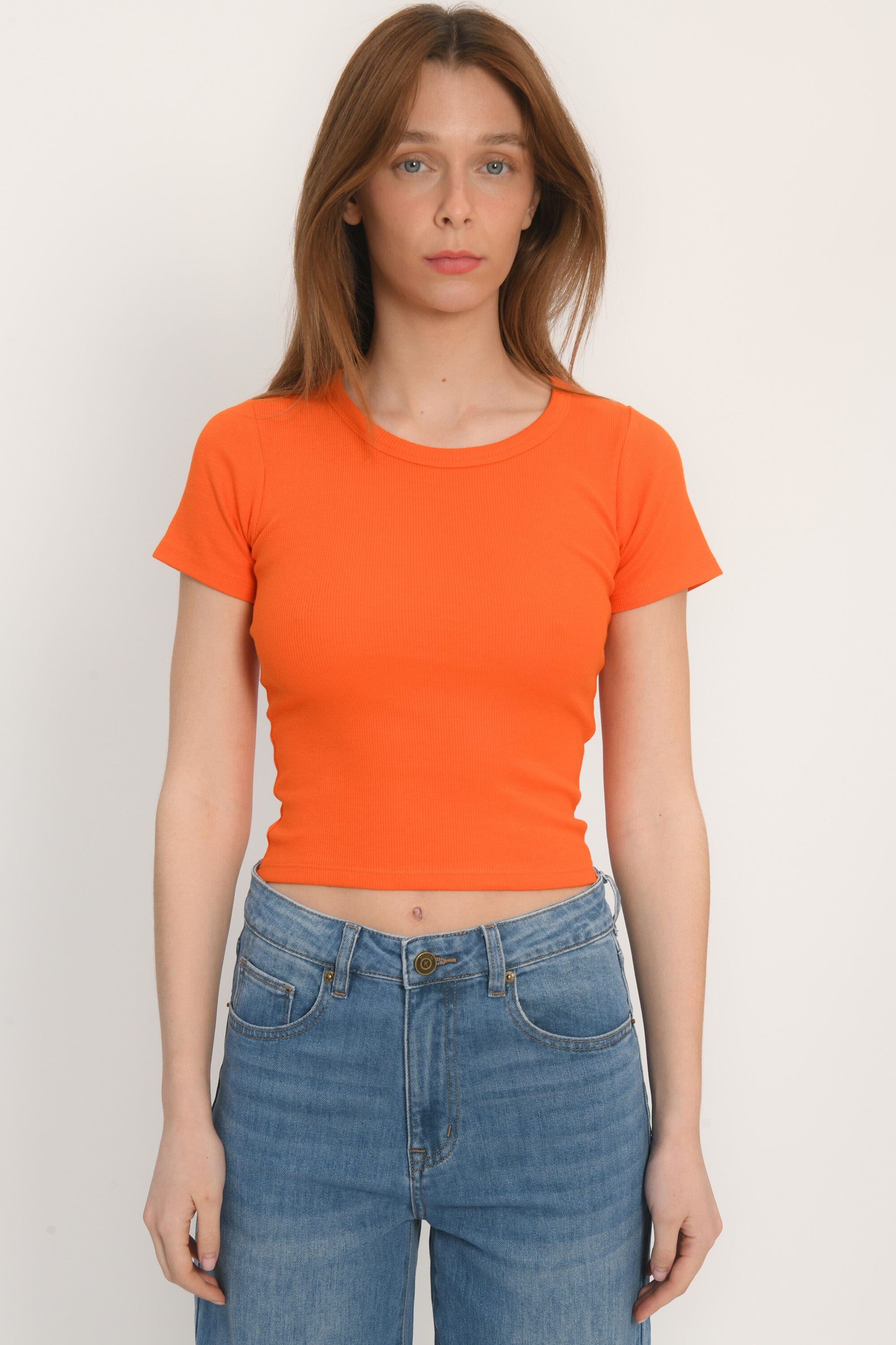 TEE SHIRT MANCHES COURTES - JENNY - ORANGE TEE SHIRT KOOKAI Mode Kookai