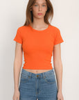 TEE SHIRT MANCHES COURTES - JENNY - ORANGE TEE SHIRT KOOKAI Mode Kookai