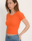 TEE SHIRT MANCHES COURTES - JENNY - ORANGE TEE SHIRT KOOKAI Mode Kookai