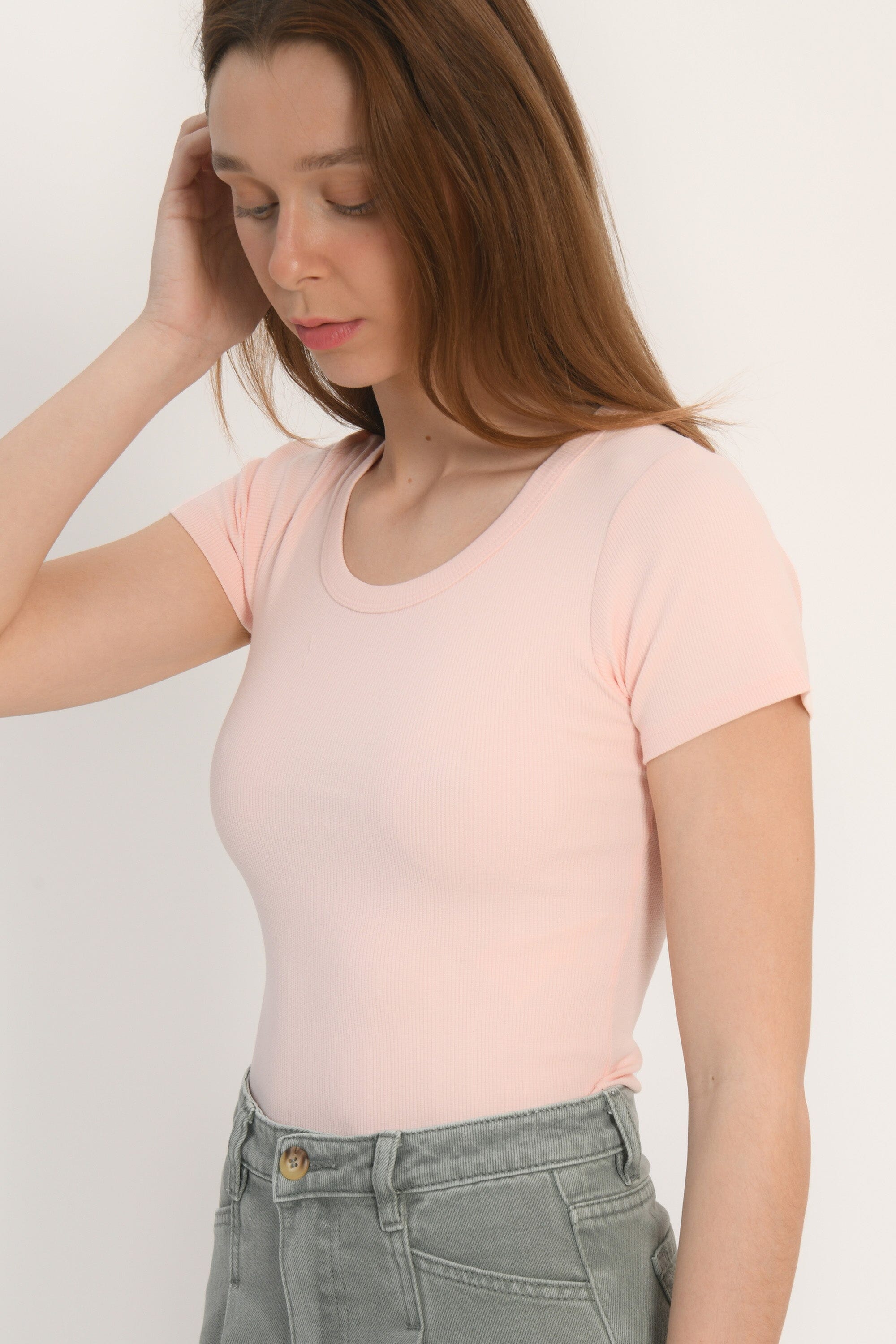 TEE SHIRT MANCHES COURTES - JENNY - ROSE PALE TEE SHIRT KOOKAI Mode Kookai