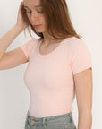 TEE SHIRT MANCHES COURTES - JENNY - ROSE PALE TEE SHIRT KOOKAI Mode Kookai