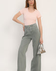 TEE SHIRT MANCHES COURTES - JENNY - ROSE PALE TEE SHIRT KOOKAI Mode Kookai