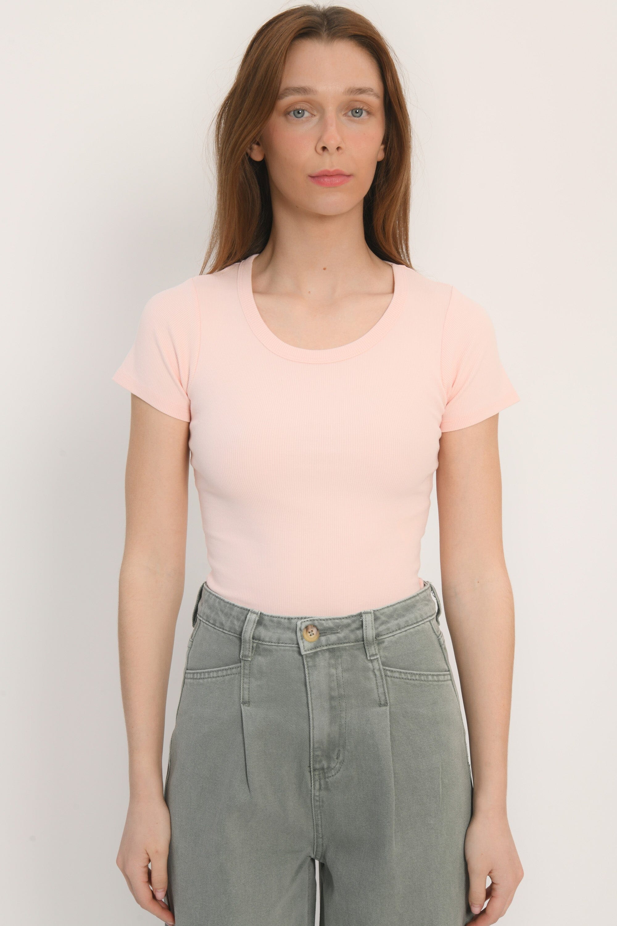 TEE SHIRT MANCHES COURTES - JENNY - ROSE PALE TEE SHIRT KOOKAI Mode Kookai